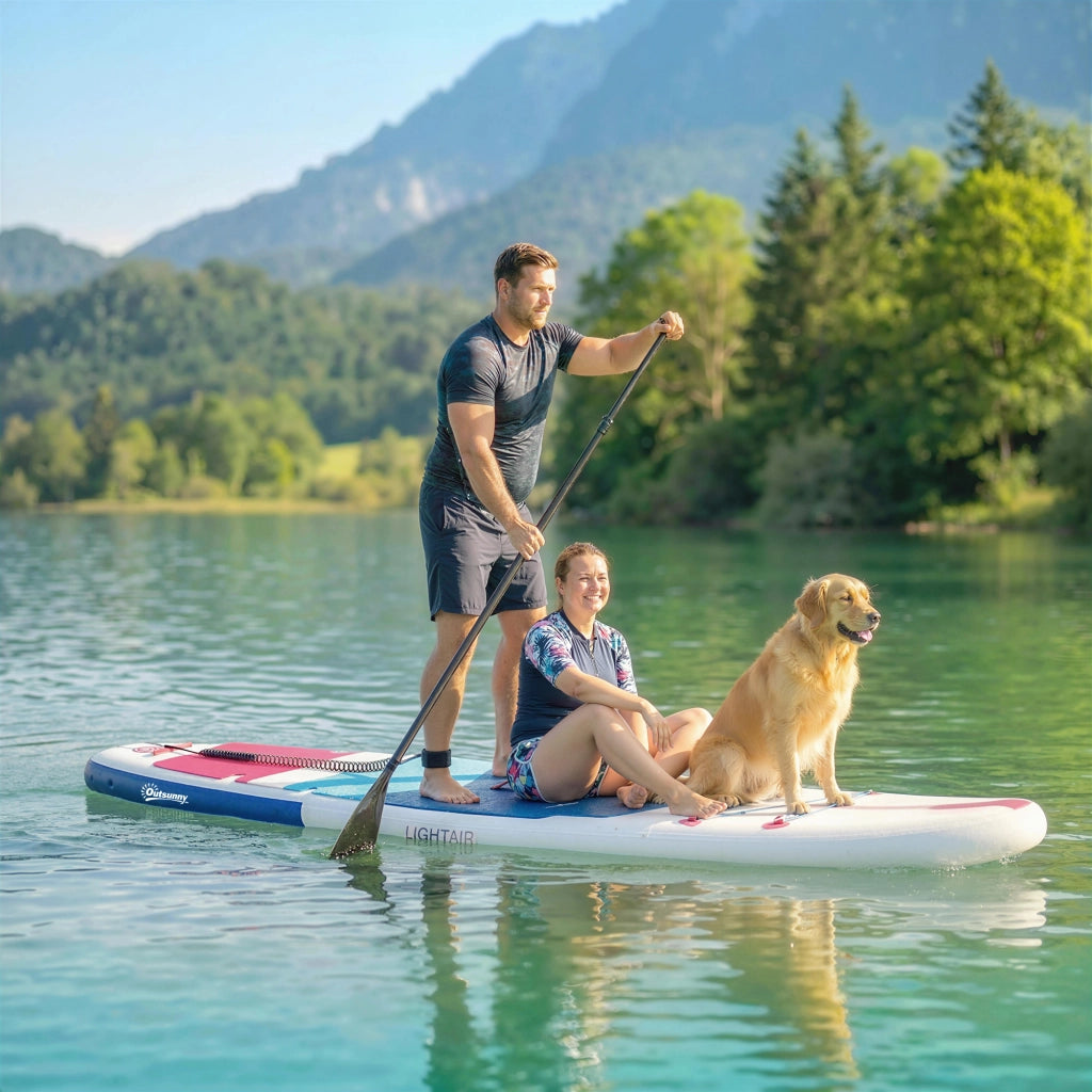 Sup Gonfiabile con Pagaia e Accessori ¨C zephmum ¨C Blu Rosso Rosa Plastica EVA 305x89x15 cm