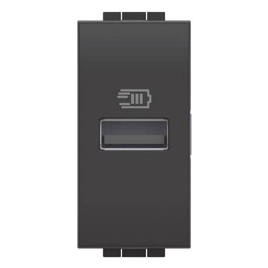 Caricatore USB Bticino LivingLignt Tipo A 5Vdc 1 Modulo Antracite L4191A