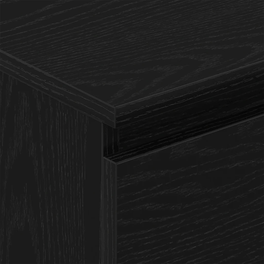 Credenza Rovere Nero 60x35x98,5 cm in Legno Multistrato