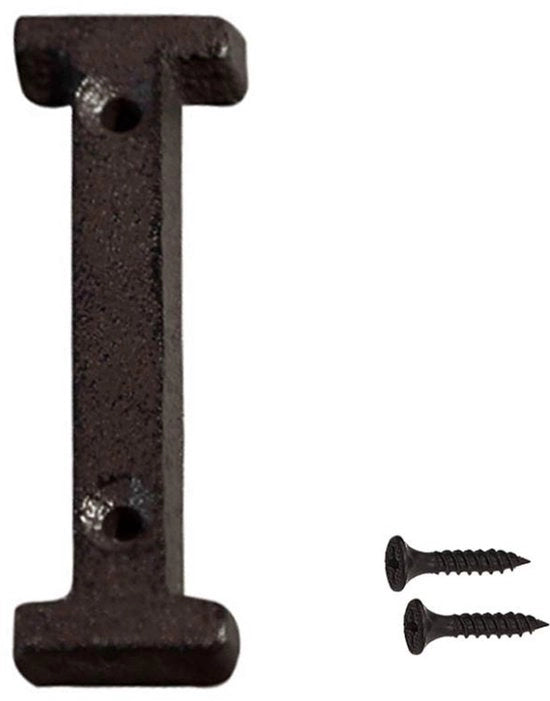 Huisnummer in Gietijzer 7,5cm - Nero - Duraturo Stabile in Acciaio - Facile da Installare - Adatto per l'Uso Domestico - Qualità Premium - Etichetta di Individuazione