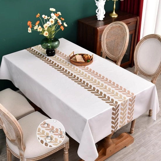 Tappeto per Esterni e Interni - Impermeabile e Facile da Pulire - 137 x 137 cm - Motivo Foglia di Caffè