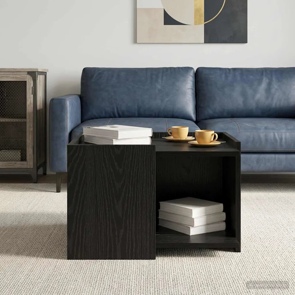 Tavolino da salotto Rovere Nero 50,5 x 50 x 33 cm 8001003