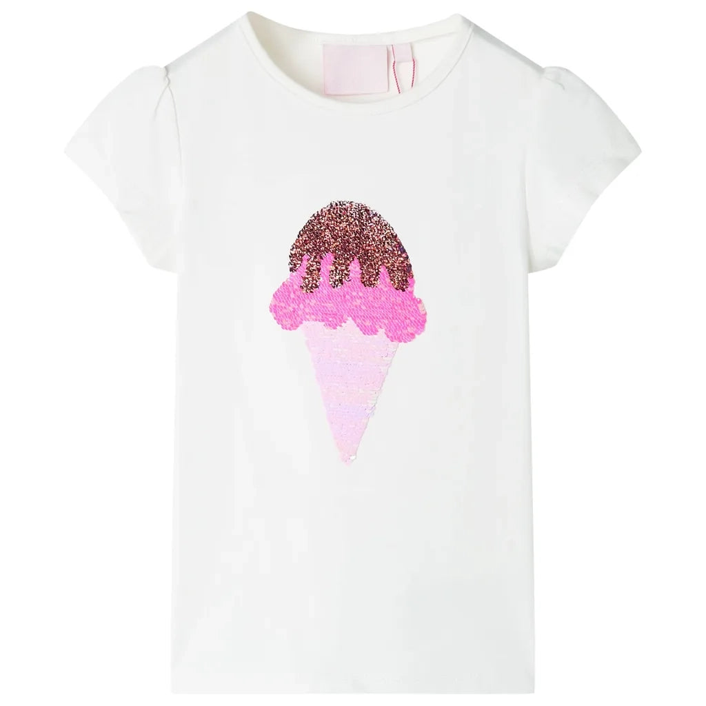 Maglietta da Bambina Ecru 116cod mxl 85457
