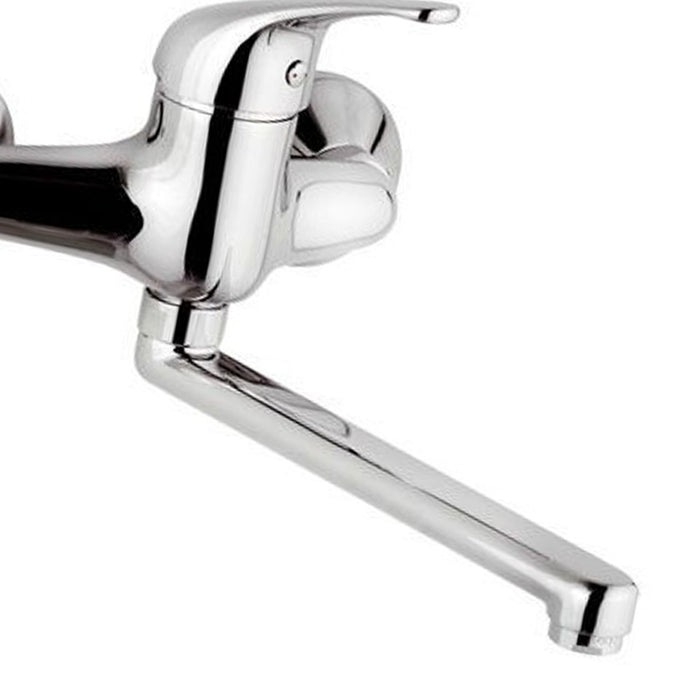 Miscelatore monocomando lavello a parete bocca girevole.