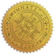 Allettamento plus - 100 pezzi di foglio di rilievo in oro certificato con sigilli autoadesivi decorativo per la chiusura di buste aziendali.