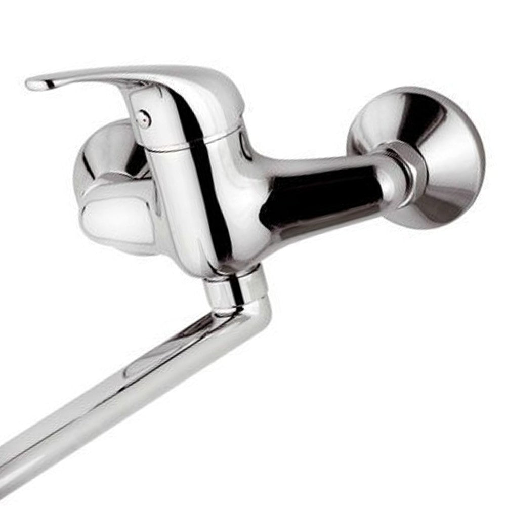Miscelatore monocomando lavello a parete bocca girevole.