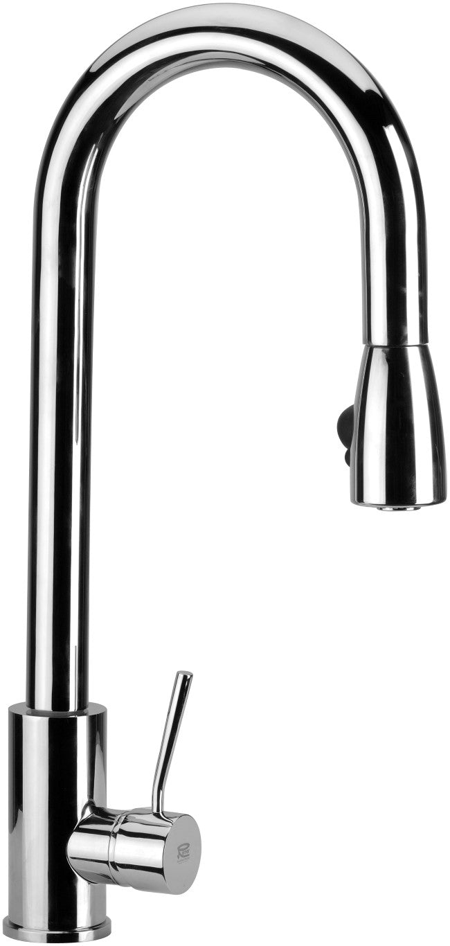 Rubinetto laterale per lavello a base tonda alto serie minimal