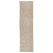 Tappeto da corridoio in pelliccia sintetica di coniglio, beige, in poliestere, 80 x 300 cm, morbido, a pelo lungo, motivo geometrico