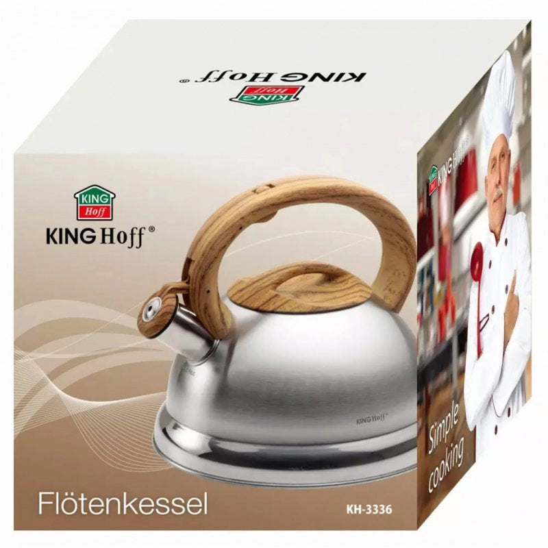 Bollitore Kinghoff KH-3336 in acciaio inossidabile da 3 litri con fischietto