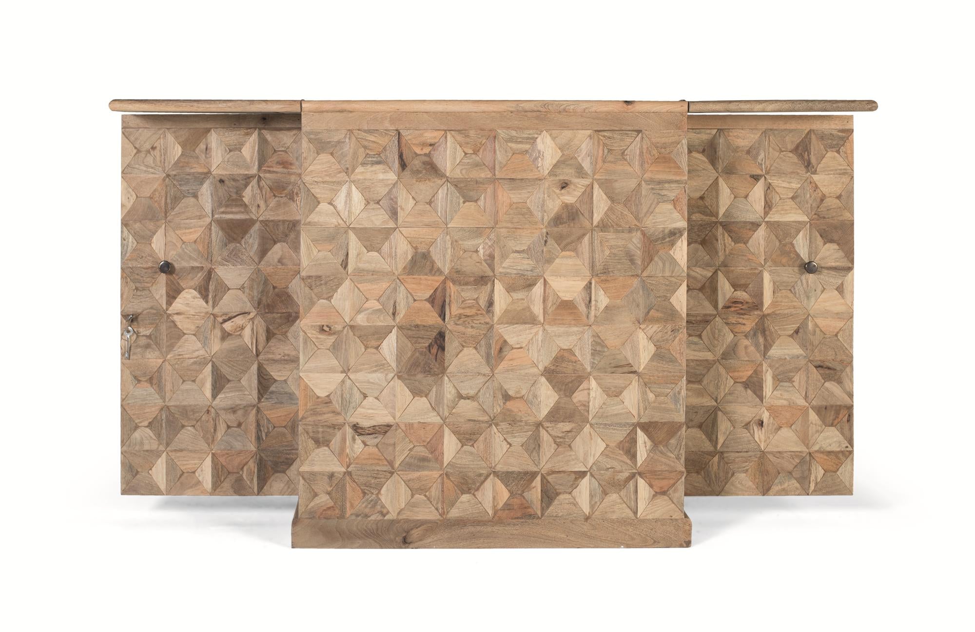 Mobile bar con 2 ante in legno di mango.