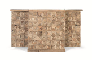 Mobile bar con 2 ante in legno di mango.