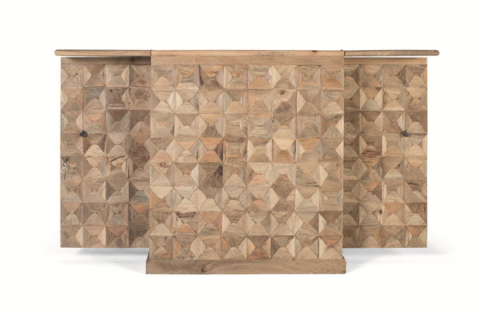 Mobile bar con 2 ante in legno di mango.