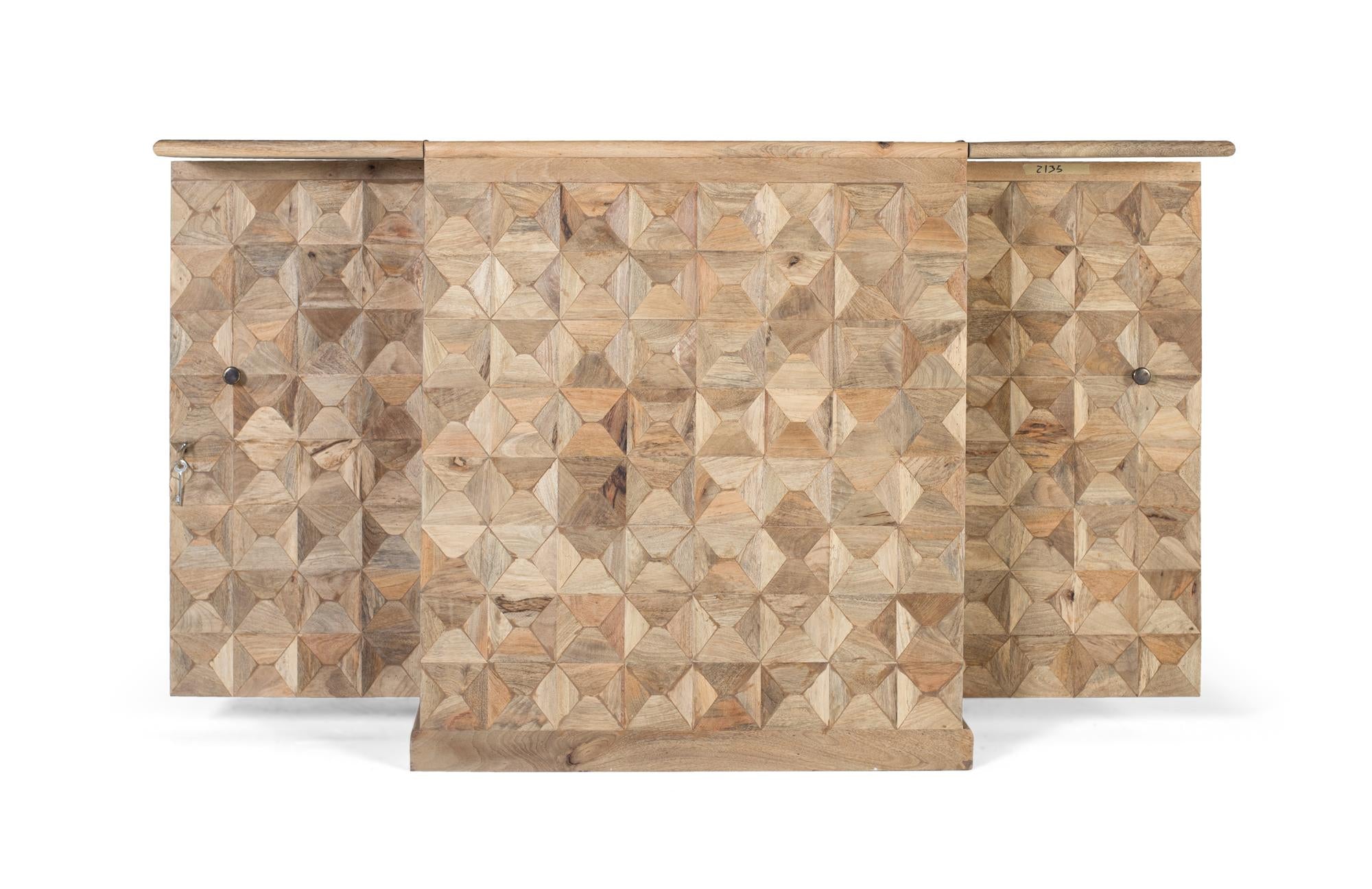 Mobile bar con 2 ante in legno di mango.