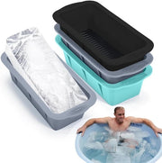 Iscrizioni per ghiaccio in silicone a forma di cubetto da 22LB - Ghiaccio riutilizzabile a forma di cubetto grande per bagni di ghiaccio e cocktail