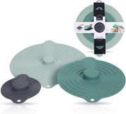 Set di 3 Coppe di Silicone – 12, 20 & 28 cm – Reutilizzabili, Ripiegabili e Resistente al Calore Coppe Universali per Piatte, Scodelle e Ciotole