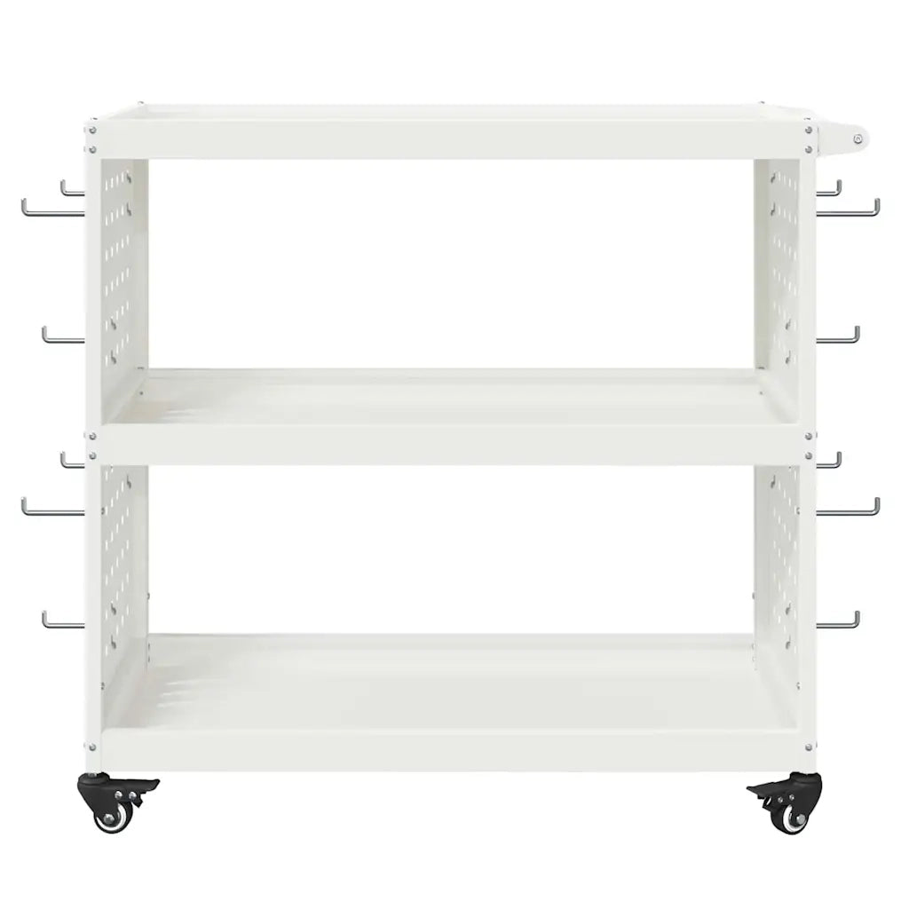 Carrello per Attrezzi con lo scaffale Bianco 75 x 35 x 73 cm CFW6345891