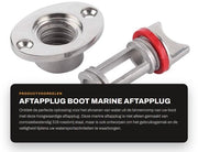 Aftapplug Corrosiebestendig 316 Roestvrij Staal - Garboard Aftapplug - Accessorio per Sport acquatico - Passavite con Impermeabilità - Connesseione Rimovibile - Adatto per Specchietti di Imbarcazione - Filtro di Scarico