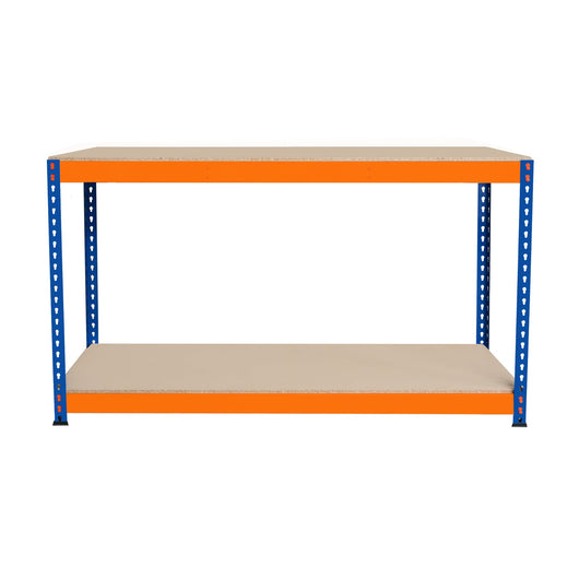 Banco da Lavoro a 2 Ripiani S-Rax - Postazione di lavoro 300kg - 150x45x90cm