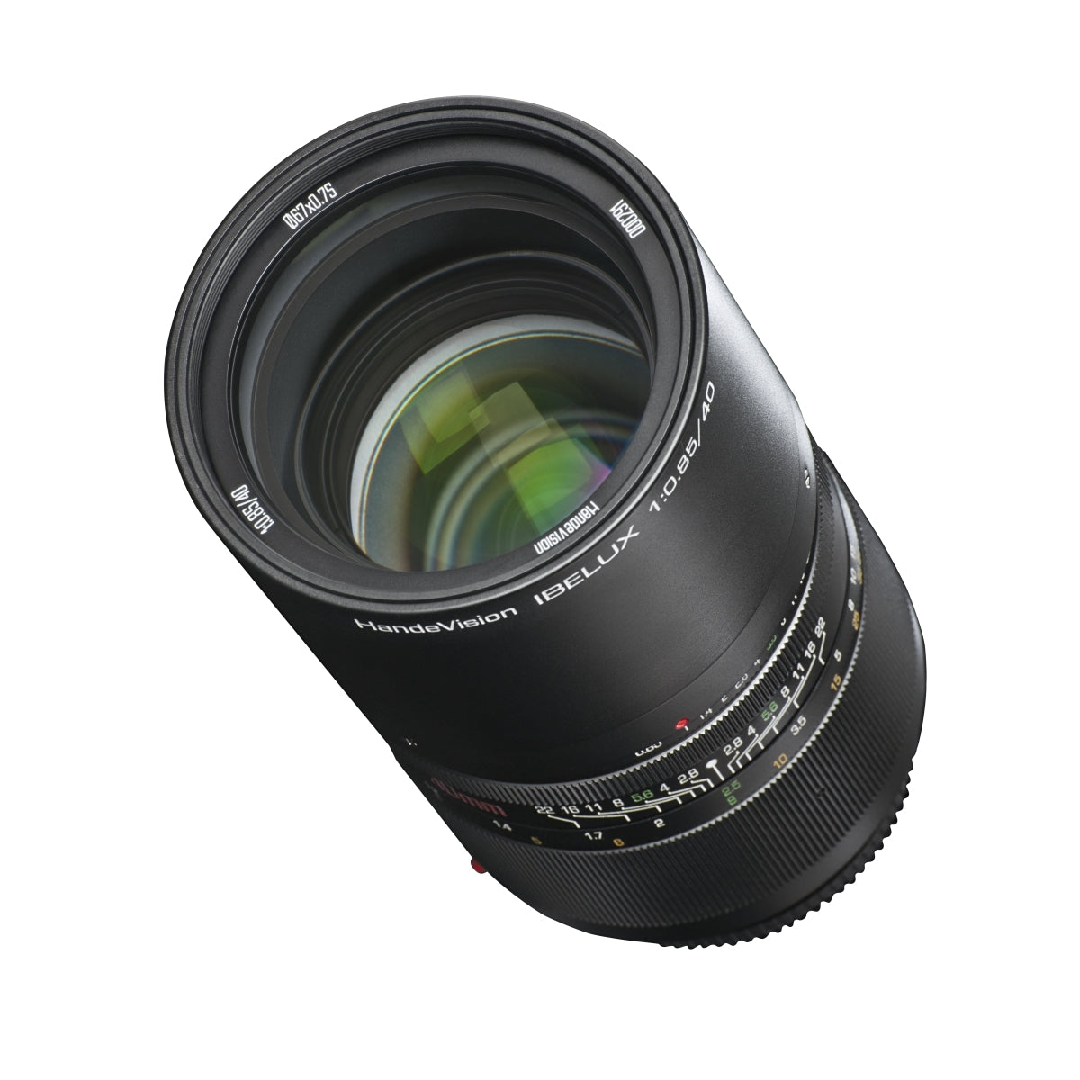 Handevision Obiettivo serie Ibelux 40 mm f/0,85 APS-C - compatibile con Sony E - estremamente veloce, ideale per ritratti e scarsa illuminazione, corpo in metallo, paraluce integrato - nero