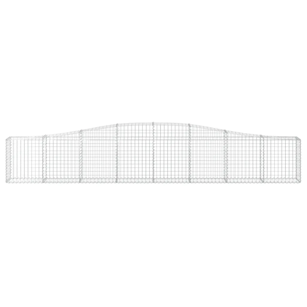 Cesti Gabbioni ad Arco 4 pz 400x30x60/80 cm Ferro Zincato 3145802