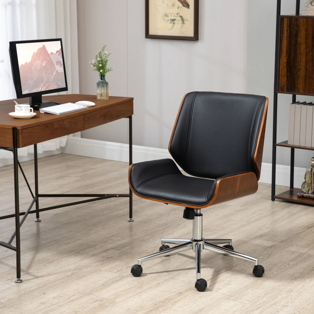 Sedia da ufficio design vintage altezza regolabile ¨C zephmum ¨C grigio 53x60x86-96 cm