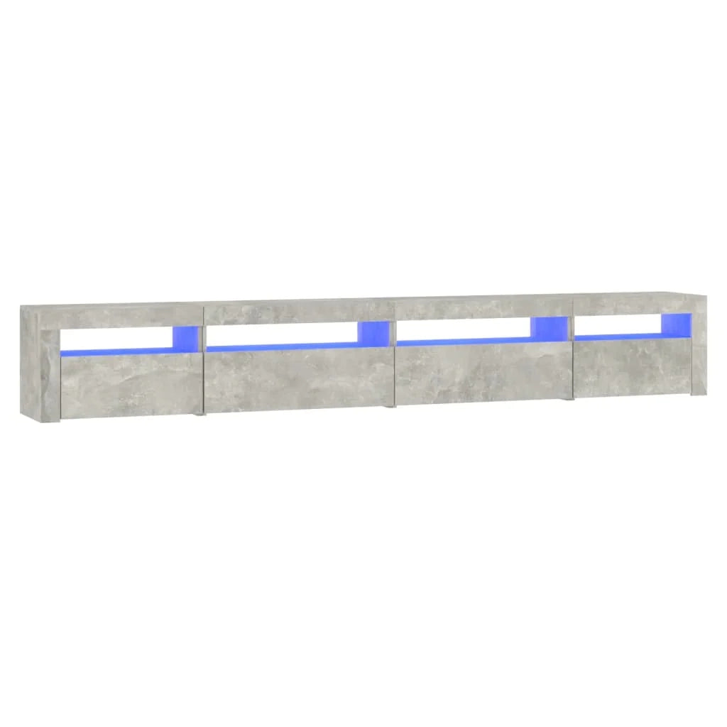 Mobile TV multimediale scaffale TV credenza mobile TV sala da pranzo soggiorno camera da letto con luci LED 270 x 35 x 40 cm grigio 02_0026579