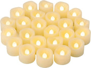 24 pezzi - lampioni a LED senza fiamma con effetto lampeggiante votivo. Candelabra - alimentati a batteria lampioni a LED lampeggianti in bulk. Candelabri in stile falso per Halloween - Natale - matrimoni - decorazioni di festa ecc. (con effetto caldo)
