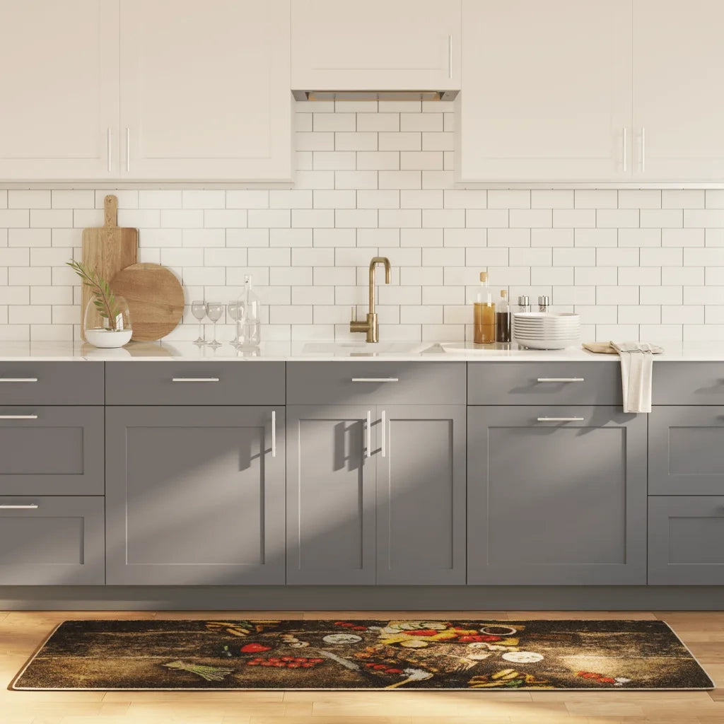 Tappeto da Cucina-Tappetino da Cucina Multicolore 60x180 cm Lavabile Antiscivolo 271869