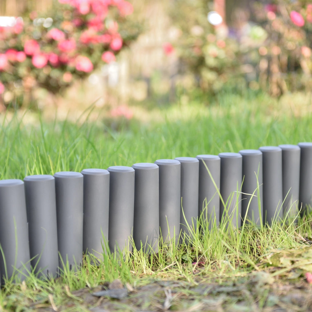 Bordure per Aiuola Espot in set di 60 blocchi - Lunghezza tot 16,2 m - Grigio Scuro casa.pro