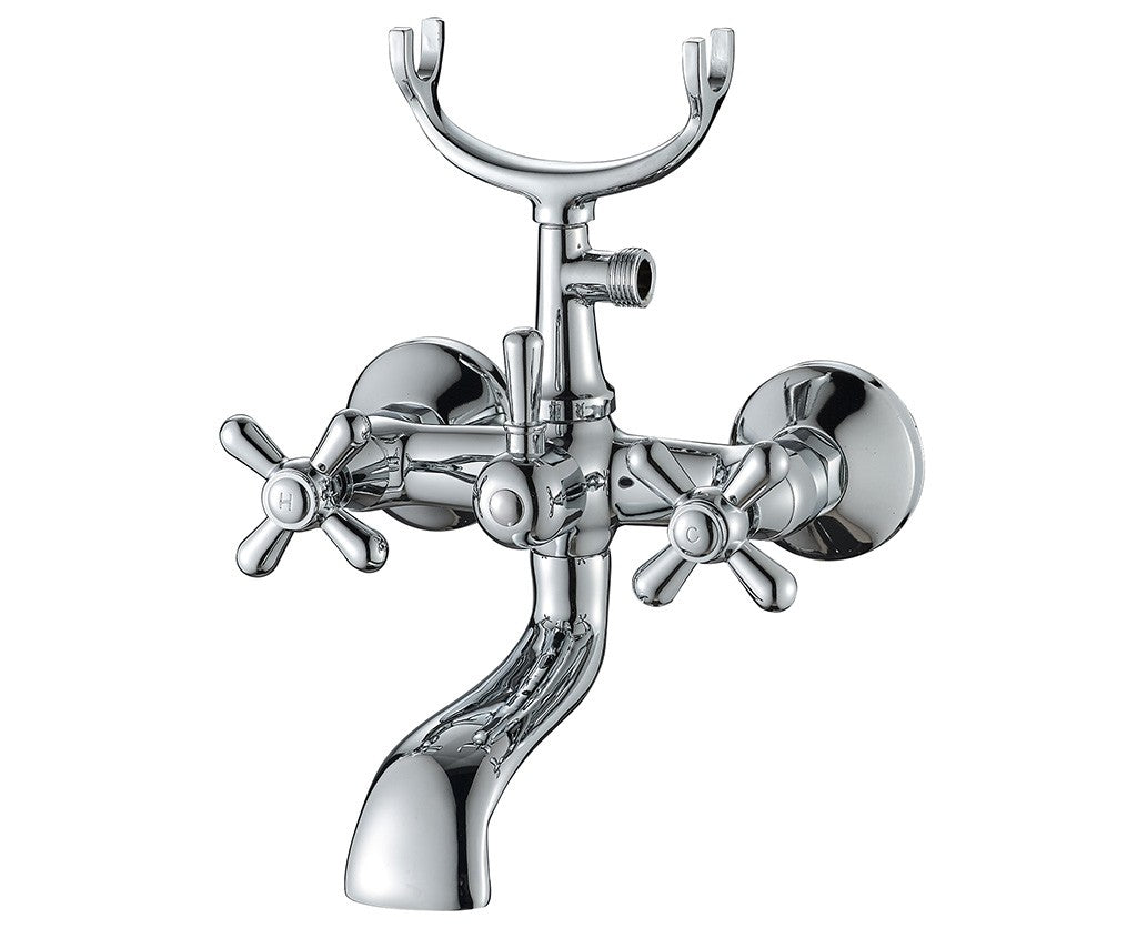 Rubinetto vasca con maniglia a stella, completo