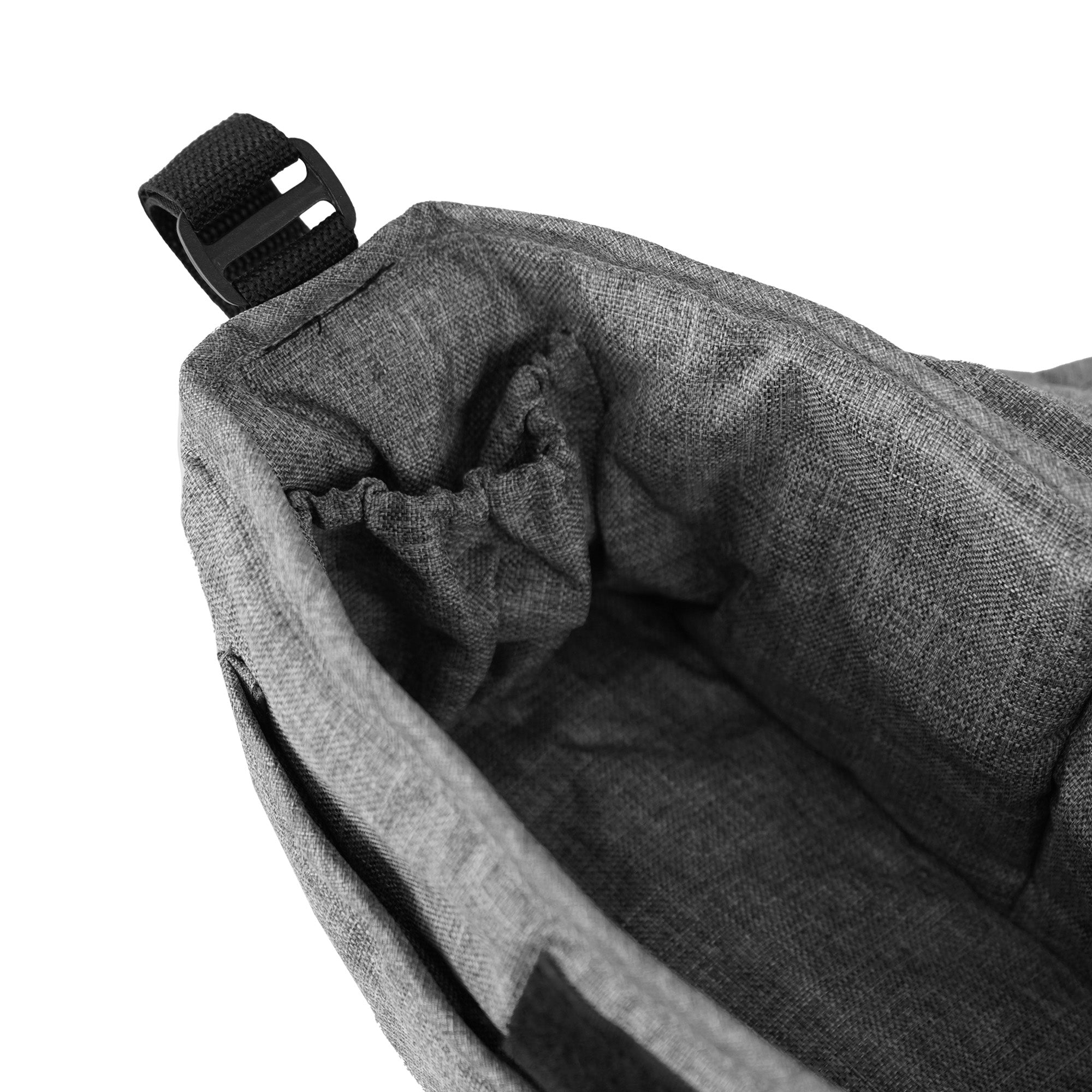 Organizer per Passeggino per Animali Grigio con Cinghie a Strappo e Tasche