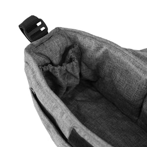 Organizer per Passeggino per Animali Grigio con Cinghie a Strappo e Tasche