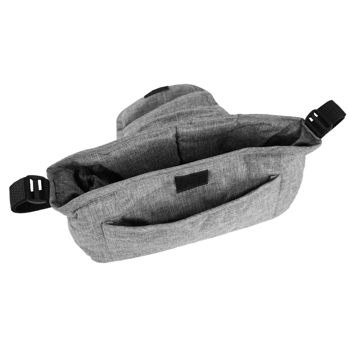 Organizer per Passeggino per Animali Grigio con Cinghie a Strappo e Tasche