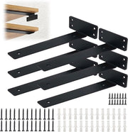 Sostegno per Pannelli 20 cm - 6 pezzi | Sostegni per Pannelli Durissimi per Carico Elevato - 90 gradi | Con Viti | Capacità di Sostegno 45-65 kg