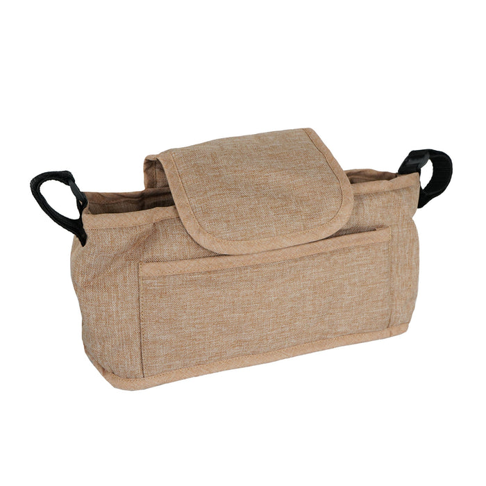 Passeggino per animali Beige con Borsa Organizer Pieghevole da Viaggio per Cani