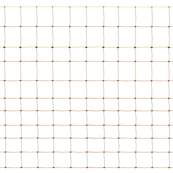 Rete Adatta per Recinti Elettrici per Pollame 50m con Pali e Maglia Alta 120cm