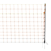 Rete Adatta per Recinti Elettrici per Pollame 50m con Pali e Maglia Alta 120cm