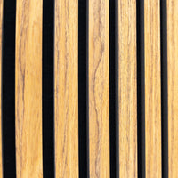 Pannello Fonoassorbente con Doghe Rovere 3D in Legno Decorativo 2400 x 600mm