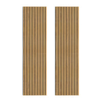 Coppia di Pannelli Fonoassorbenti con Doghe Rovere 3D in Legno 2400 x 600mm