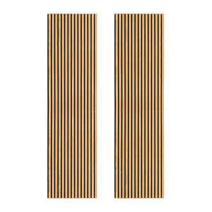 Coppia di Pannelli Fonoassorbenti con Doghe Rovere 3D in Legno 2400 x 600mm