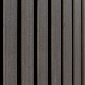 Pannello Fonoassorbento con Doghe Grigio Antracite 3D in Legno 2400 x 600mm