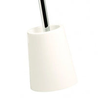 Porta scopino bianco con asta cromata - serie maya