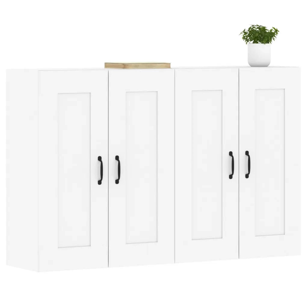 Armadietti a Parete 2 pz Bianchi in Legno Multistrato CFW8663496