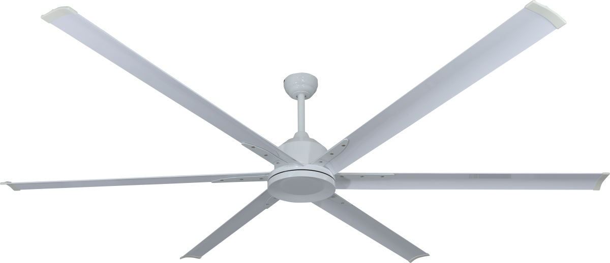 Ventilatore da soffitto a risparmio energetico BIG bianco 210 cm con 6 pale in alluminio con telecomando 6 velocitÃ