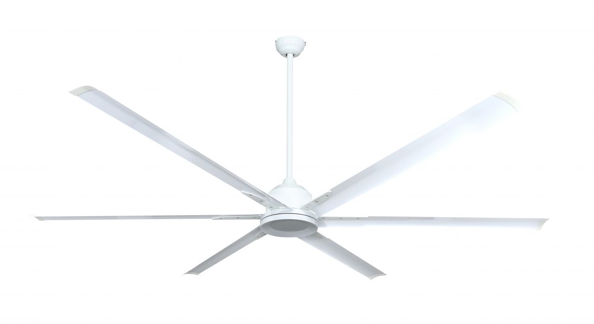 Ventilatore da soffitto a risparmio energetico BIG bianco 210 cm con 6 pale in alluminio con telecomando 6 velocitÃ
