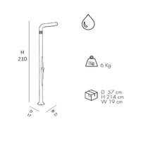 Doccia Tradizionale In Polietilene Funny Yang Con Miscelatore Colore Antracite Cv-T205/7016
