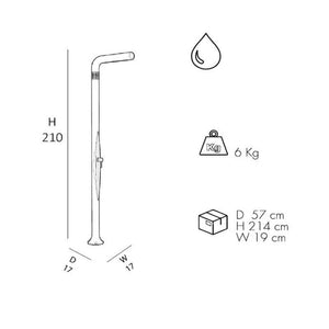 Doccia Tradizionale In Polietilene Funny Yang Con Miscelatore Colore Antracite Cv-T205/7016
