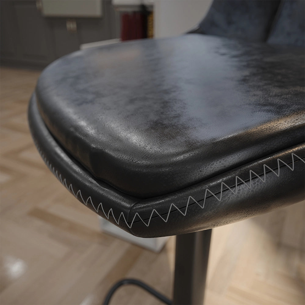 Set di 2 sgabelli da bar Sena Nero 42 x 86 cm Vicco