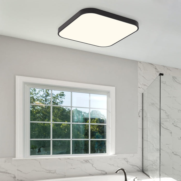 ZMH Lampada da soffitto plafoniera LED quadrata piatta 27cm 19W per camera letto corridoio