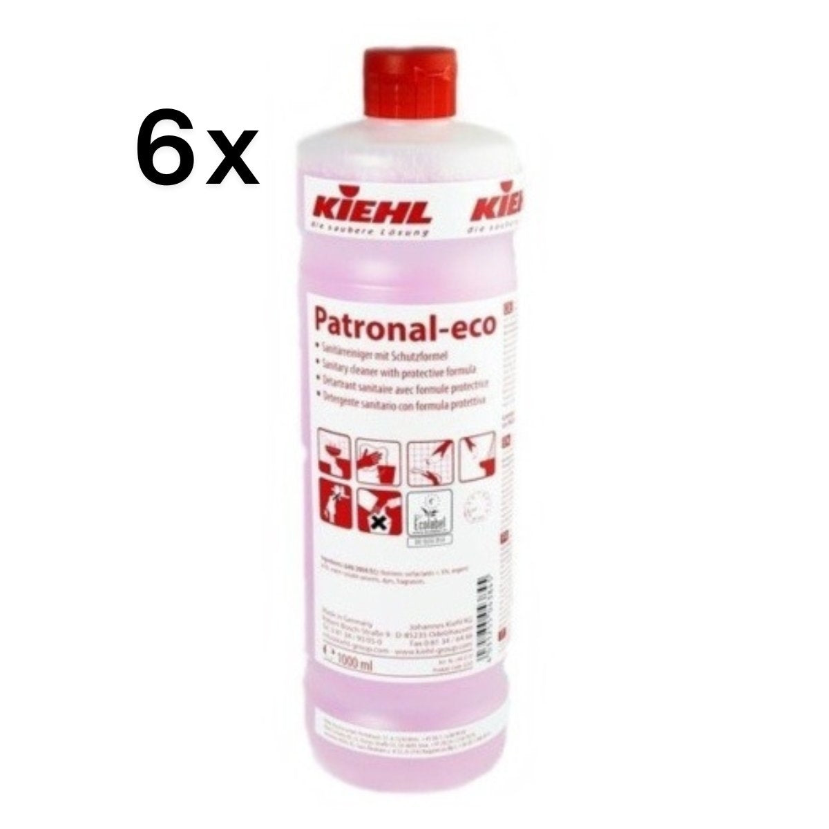Patronal-Eco 6 Pezzi x 1 L, Detergente Sanitari Ecolabel Rimuove Calcare | Kiehl